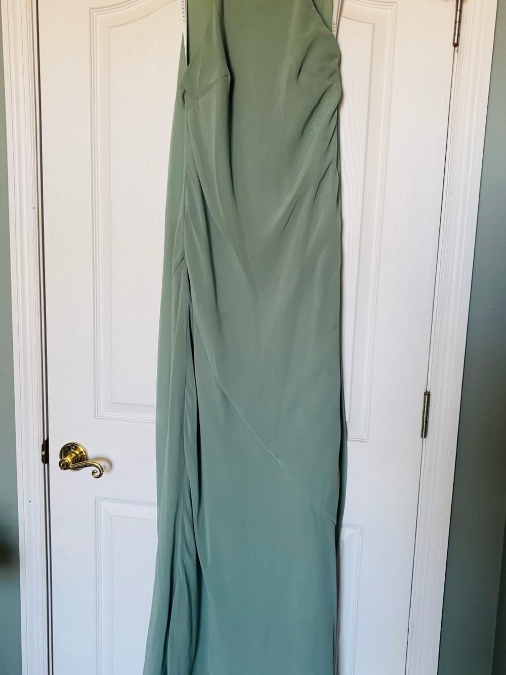Azazie Sage Green Maxi Skirt